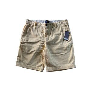 Reed Edward Shorts Mens 36 Yellow Summer Wash Chino 9.5 Inseam Flat Front Casual